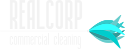 Realcorp Commercial Cleaning Logo White